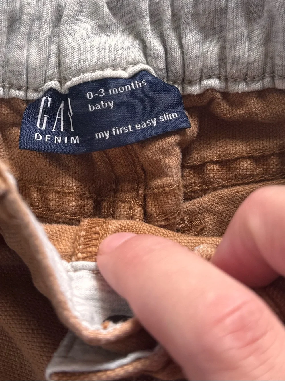 Baby GAP Rust Brown jeans size 0-3 mos